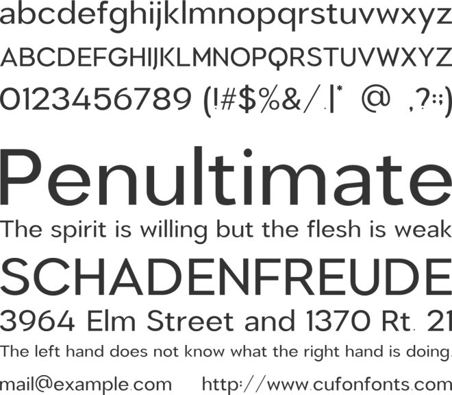 Madani font preview