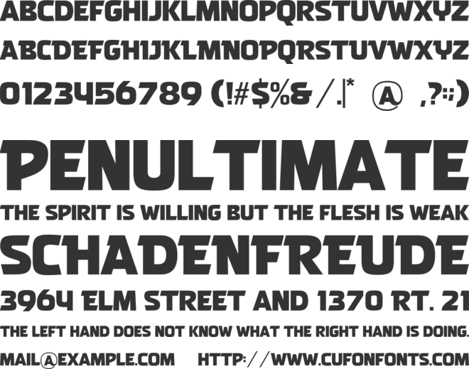 SS FASTER font preview