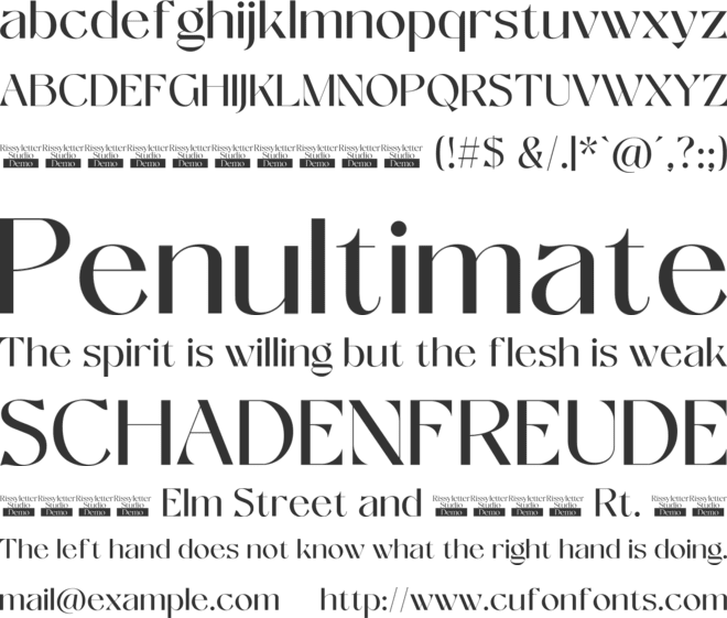 Melforine font preview