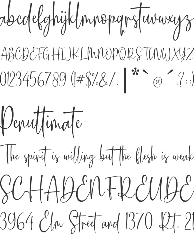 Histerya font preview