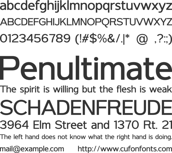 Remodia font preview