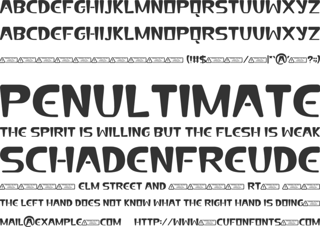 Bignue font preview