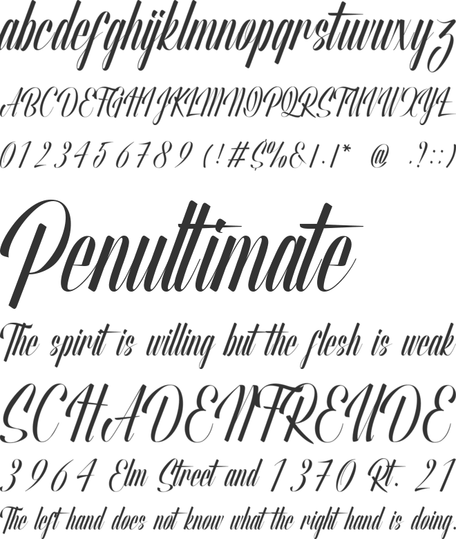 Handbridge font preview