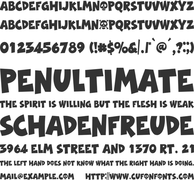 Spooky Girls font preview