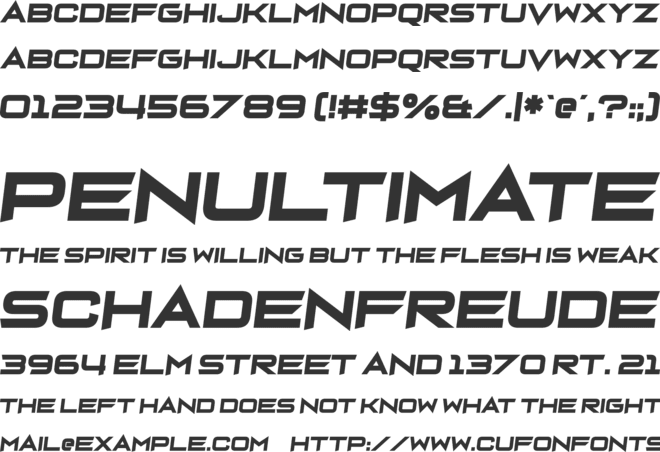 Decaydence font preview