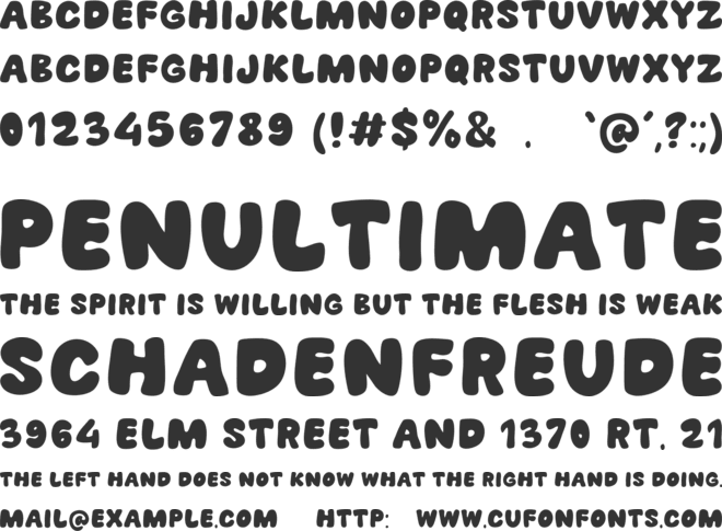 Gentonk font preview