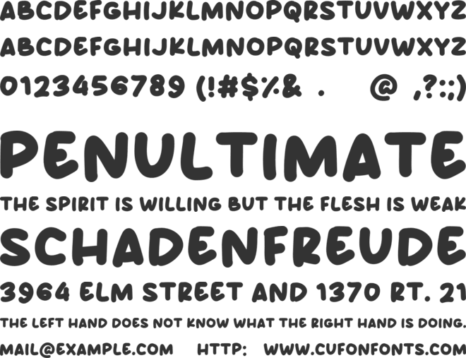 Beast Cake font preview