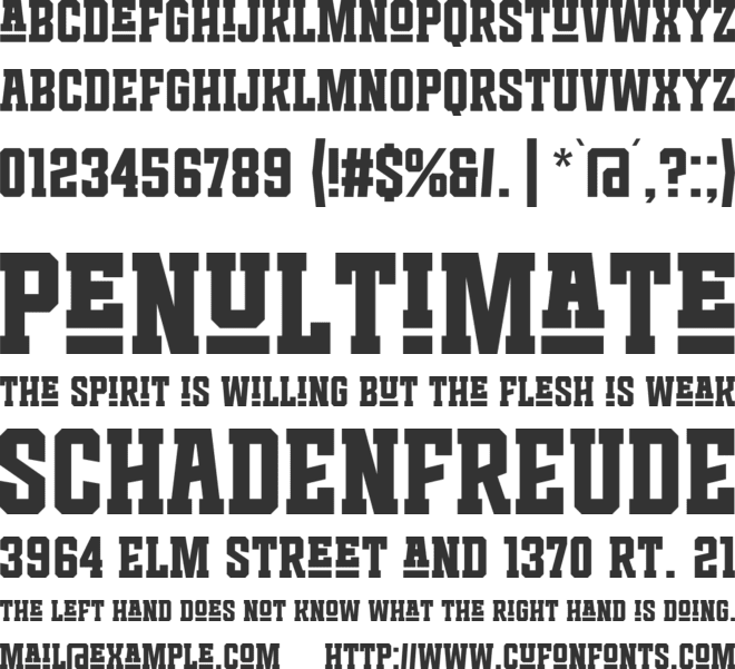 Famous College font preview