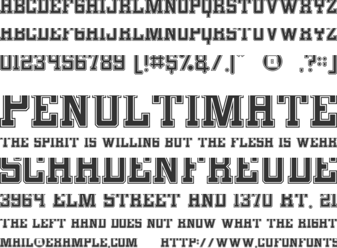 Bionic City font preview