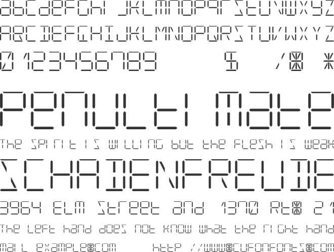 Digitative 1023 font preview