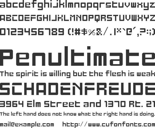 Sentnax font preview