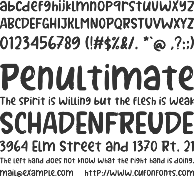 King Trufle font preview