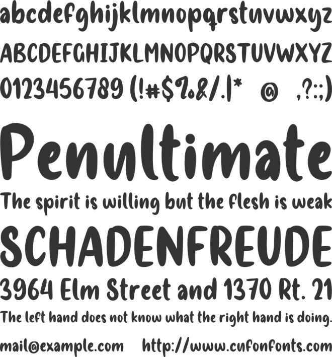 Chocolizious font preview