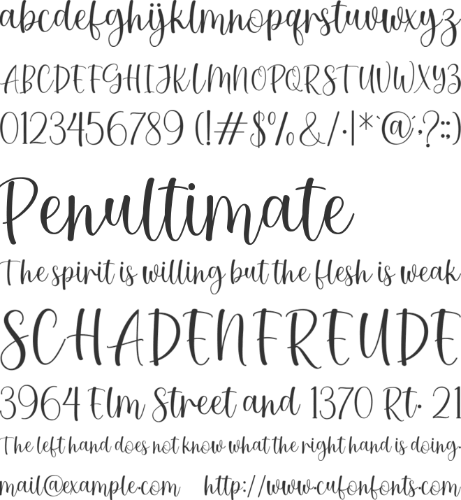 Hardly font preview