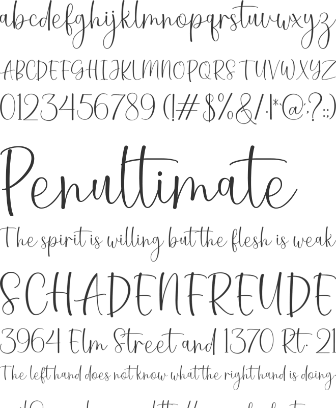 Thousands font preview