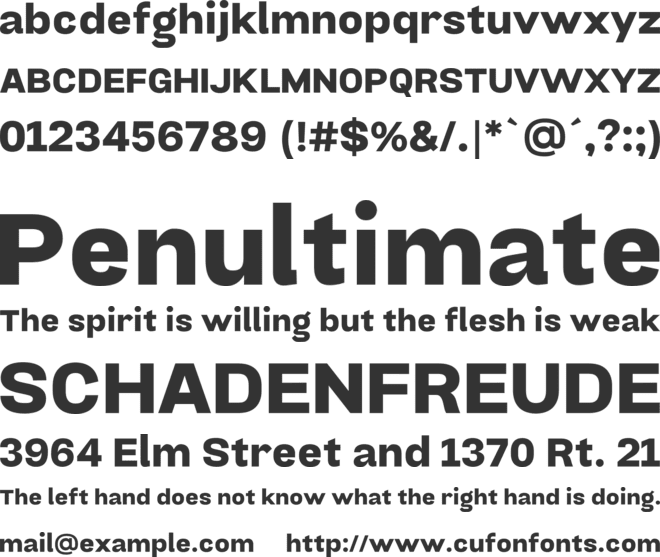 Calimate font preview