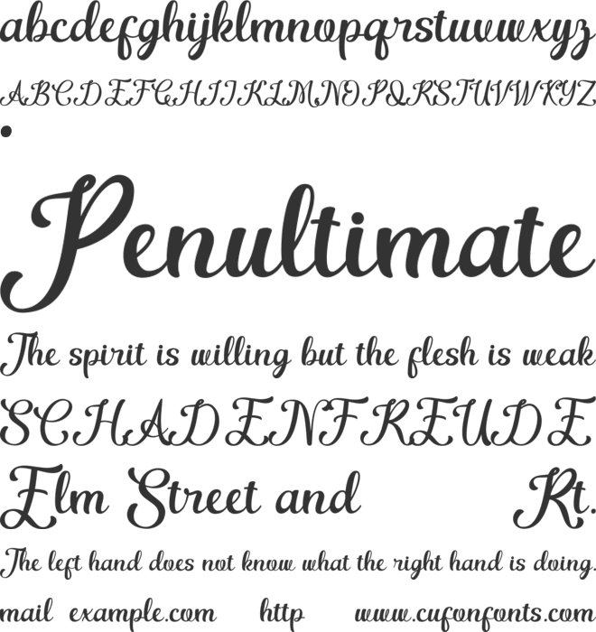 Garnesline font preview