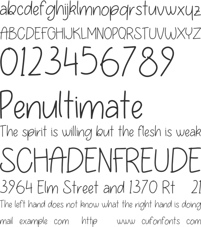 Aviroes Personal Use font preview