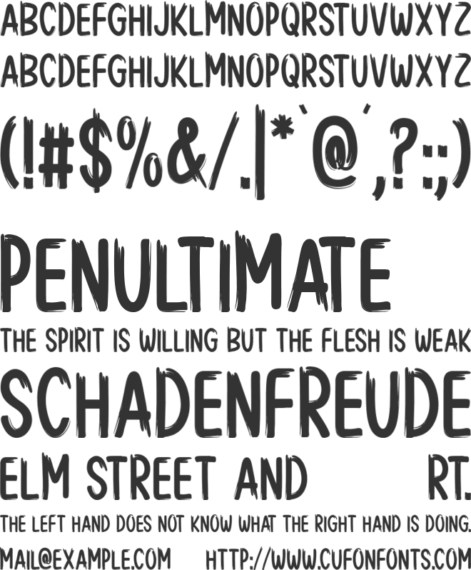 True Bond font preview