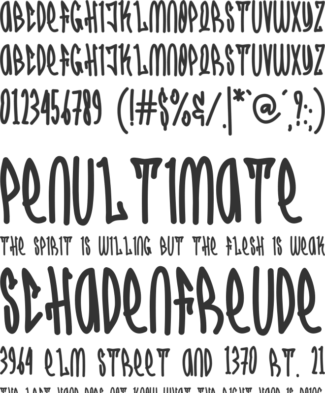 Dazzling Monkey font preview