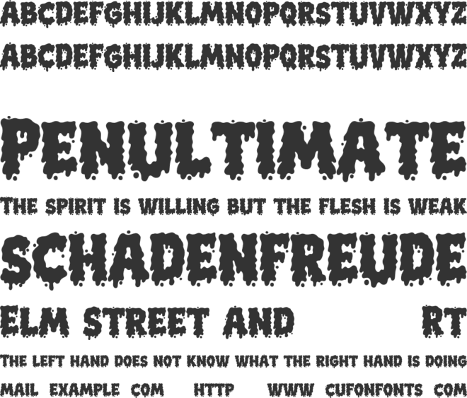 Creepy Bloody font preview