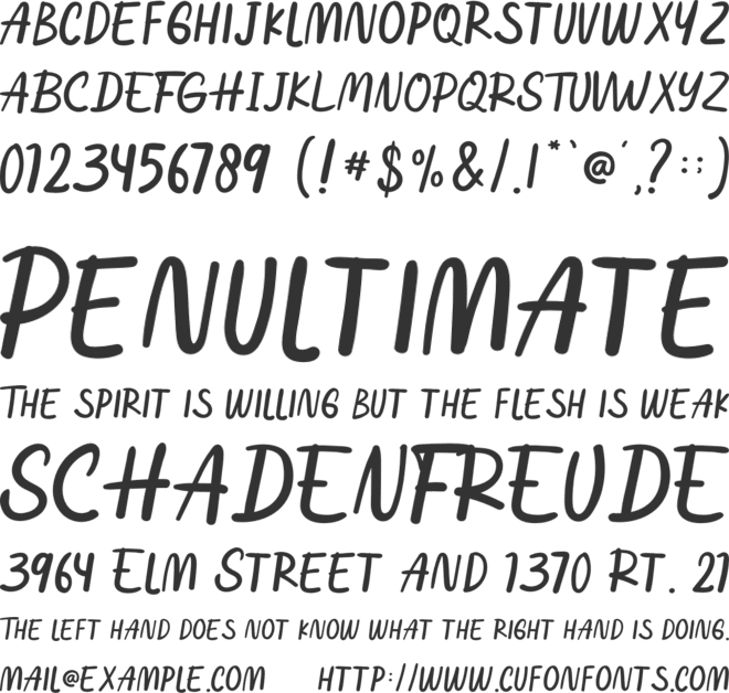 Radiant Sunset font preview