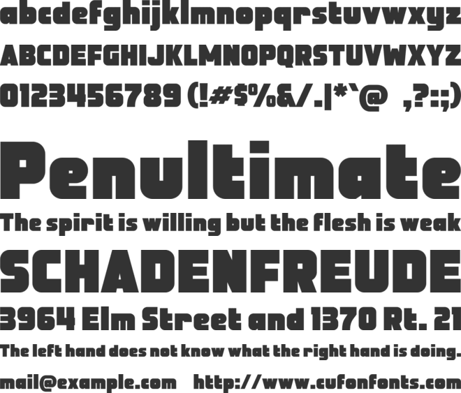 n Nande font preview