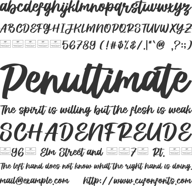 Prestiche Free font preview