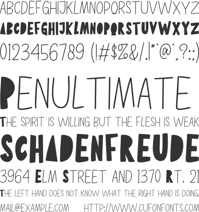 Marimine FREE font preview