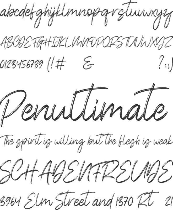 Brokllyng font preview