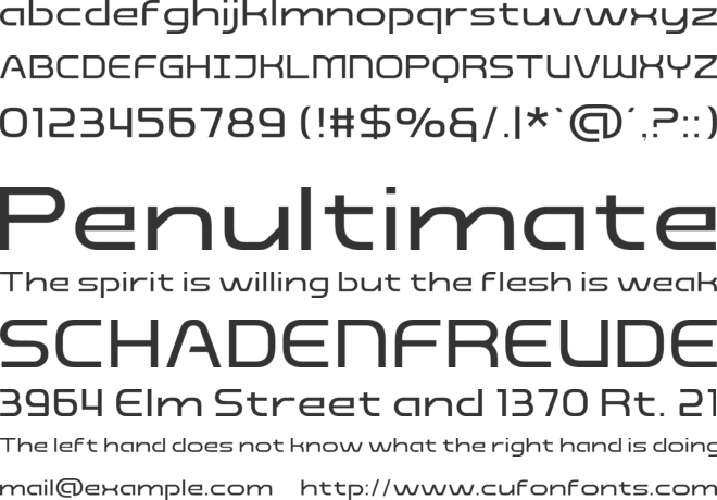 Futury Light font preview