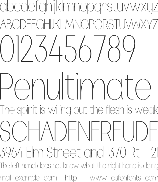 Eficena Personal Use font preview