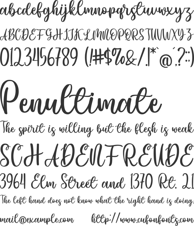 Albertha font preview