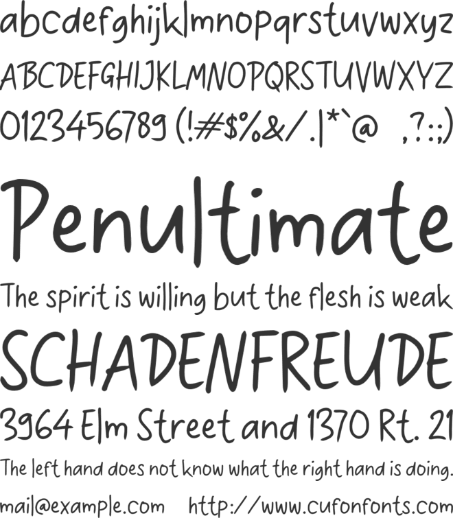 n Nemuae font preview