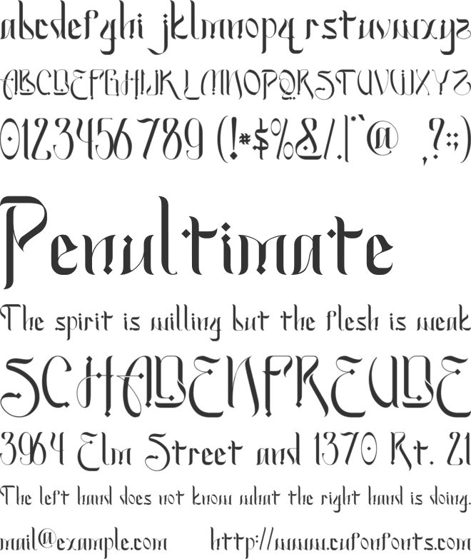 kamangir font preview