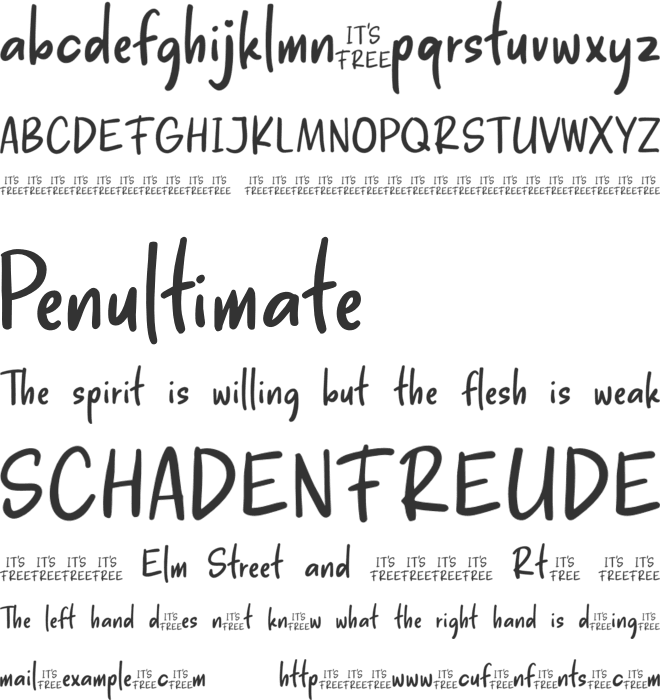 Aesthetic Scratch font preview