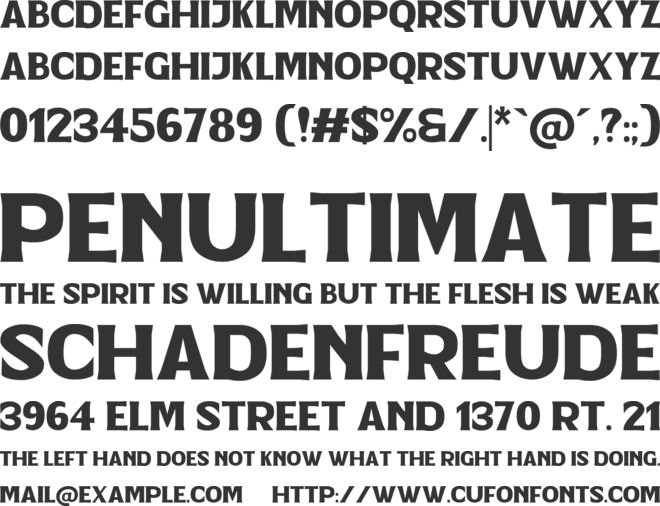 Goldener font preview