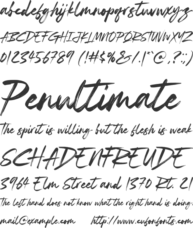 Gathenia font preview