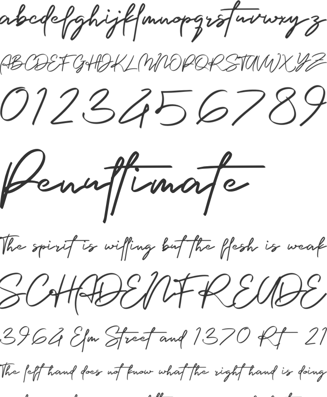 Medhivas Personal Use font preview