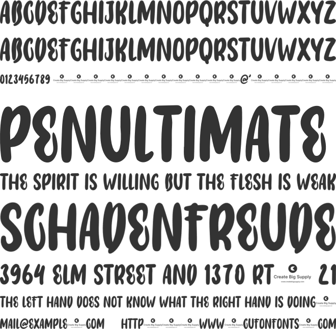 Combative font preview