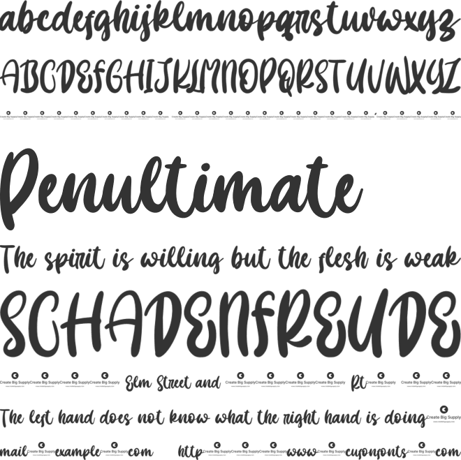 Cooked Mellow font preview