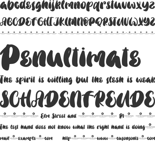 Healthy Glossy font preview