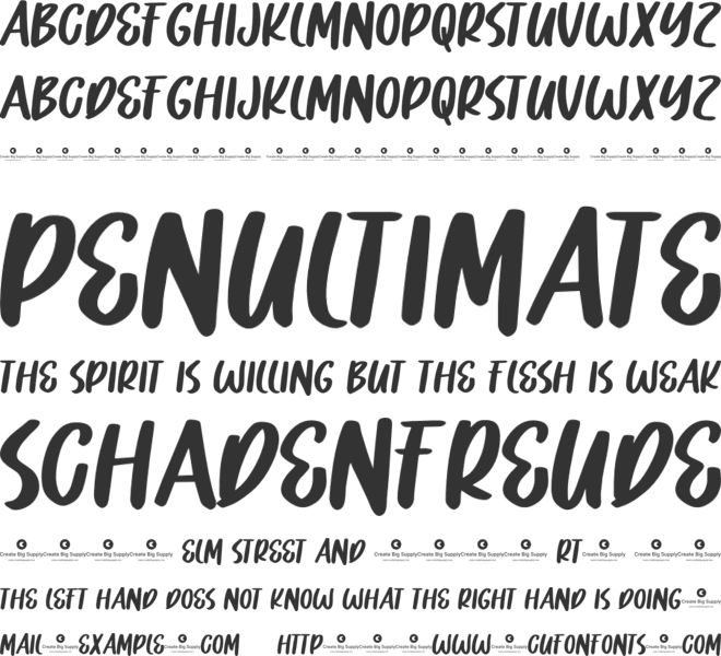 Snobbish font preview