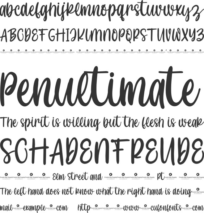 Yellow Duck font preview