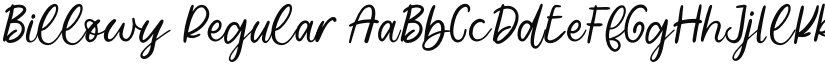 Billowy font download