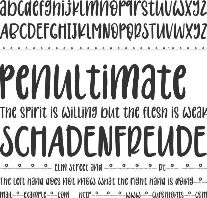 Dream Goods font preview