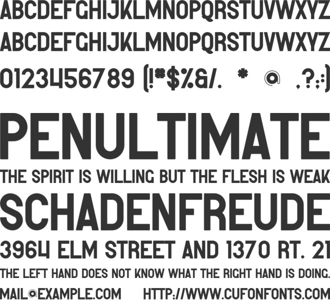 Irie font preview