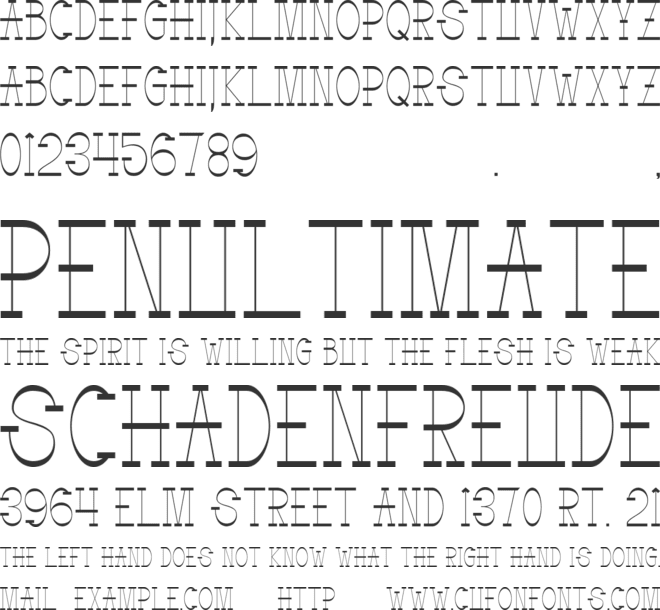 Hinnom font preview