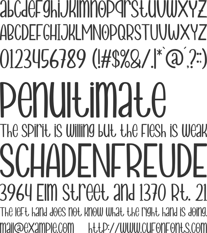 Good Love font preview