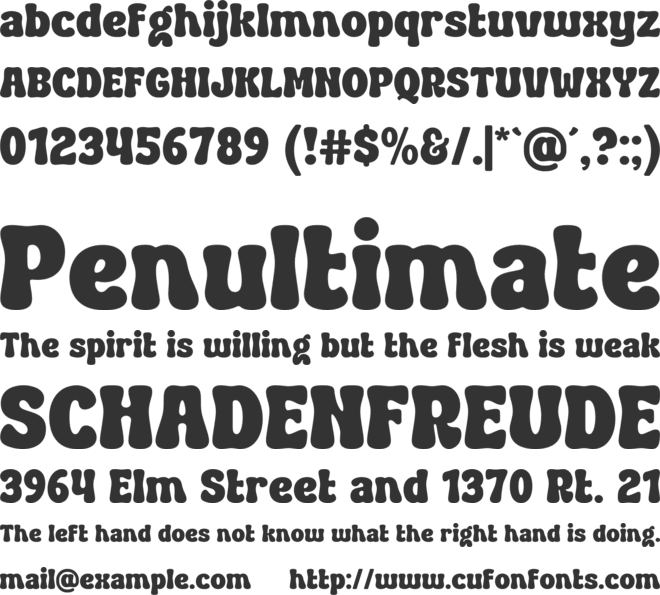 Retro Blendy font preview